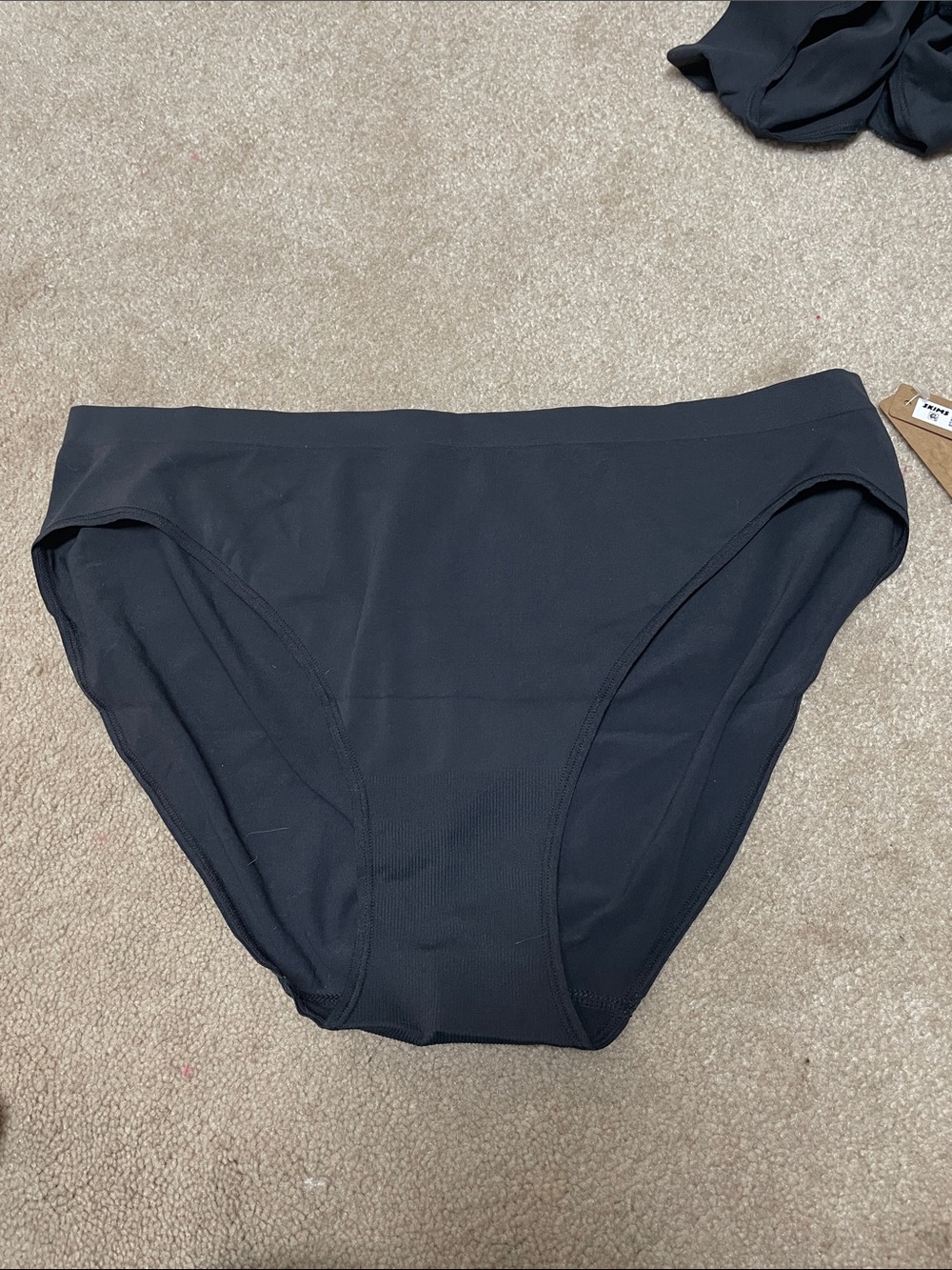 SKIMS Soft Smoothing Seamless Brief in Eclipse (Black)